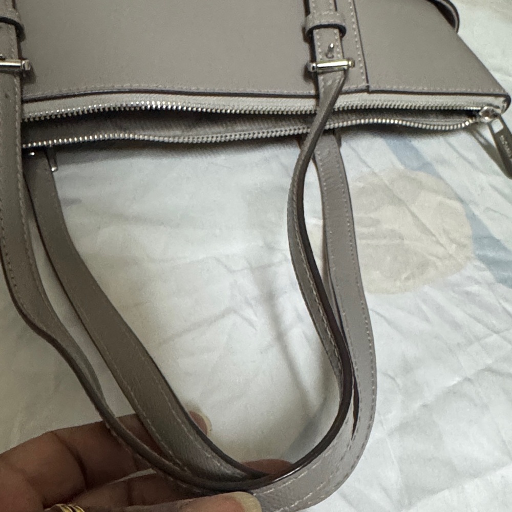 Michael Kors Gray Pebbled Leather Tote - Picture 5 of 9